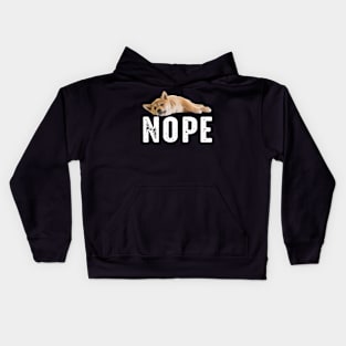 Ear NOPE Shiba Inu Whispers, Stylish Statement Tee Extravaganza Kids Hoodie